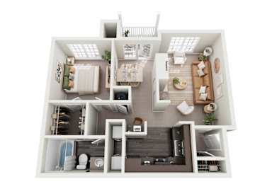 1 bed, 1 bath, 918 sqft, $1,322