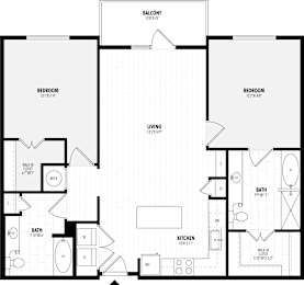 2 beds, 2 baths, 1,141 sqft, $2,337