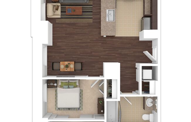 1 bed, 1 bath, 608 sqft, $2,315, Unit M-0201