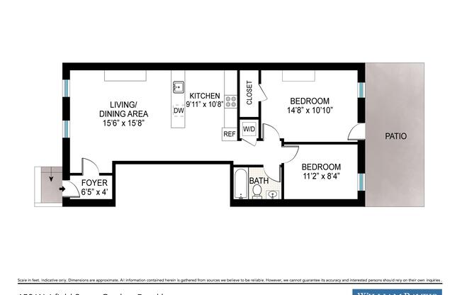 2 beds, 1 bath, 1,000 sqft, $3,450, Unit GARDEN