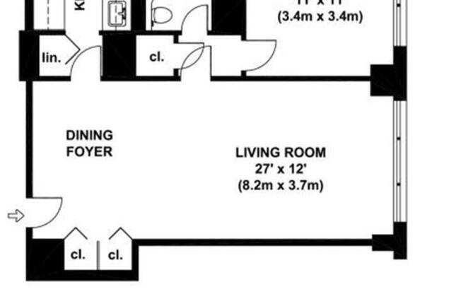 1 bed, 1 bath, 647 sqft, $4,295, Unit 30K