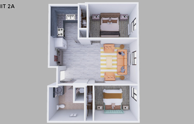 2 beds, 1 bath, 833 sqft, $2,516