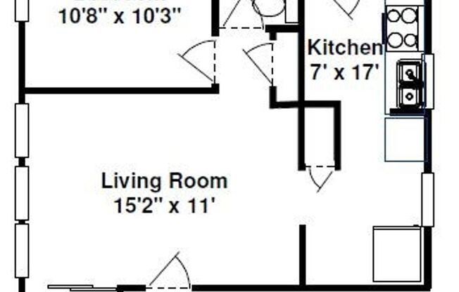 1 bed, 1 bath, 420 sqft, $1,495, Unit 3150-3