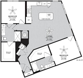 2 beds, 2 baths, 1,212 sqft, $1,925