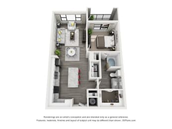 1 bed, 1 bath, 839 sqft, $1,656