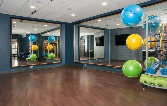 Relaxing Yoga Studio and Spin Room at Residences at 1700, Minnetonka, MN 55305