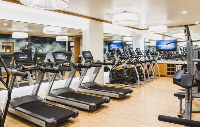 Cardio stations at the club-quality fitness center!