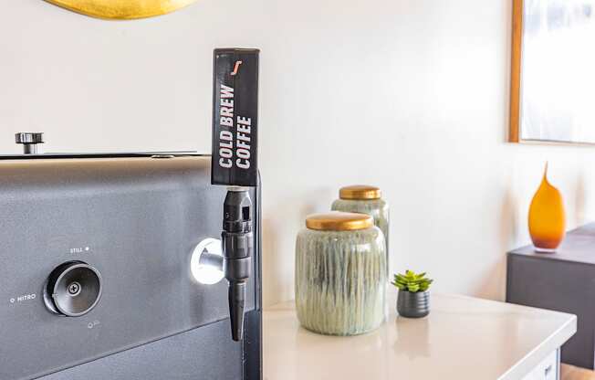 Cold brew coffee on tap