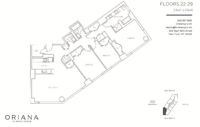3 beds, 2.5 baths, 1,650 sqft, $13,389, Unit 2903