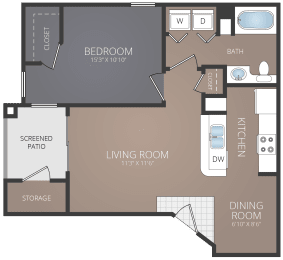 1 bed, 1 bath, 670 sqft, $1,924