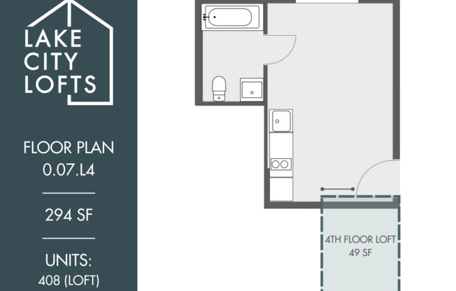 Studio, 1 bath, 302 sqft, $1,150, Unit 408 MFTE