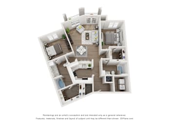2 beds, 2 baths, 1,220 sqft, $1,990