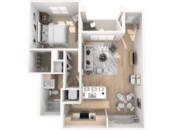 1 bed, 1 bath, 812 sqft, $2,250