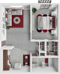 1 bed, 1 bath, 700 sqft, $1,085