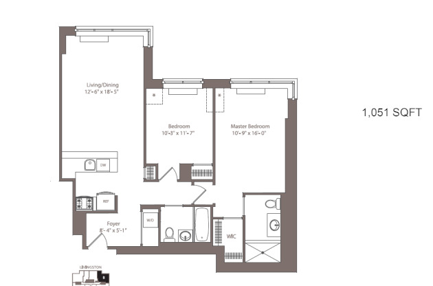 2 beds, 2 baths, 1,051 sqft, $5,250, Unit 2BTHEADDISON