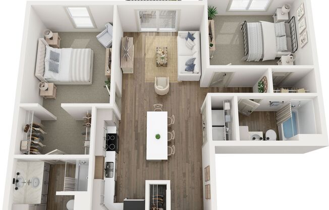 2 beds, 2 baths, 1,089 sqft, $1,660, Unit 305