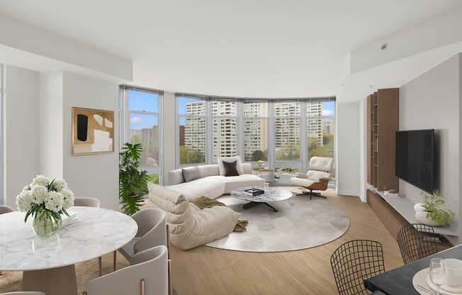 Living Room with Hard Surface Flooring