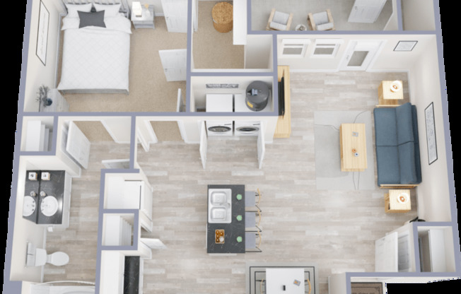 1 bed, 1 bath, 715 sqft, $975