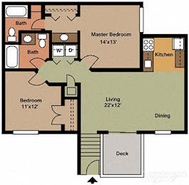 2 beds, 2 baths, 1,000 sqft, $2,017