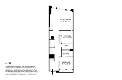 2 beds, 2 baths, 1,155 sqft, $2,560