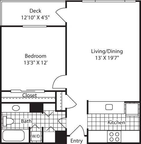 1 bed, 1 bath, 758 sqft, $2,537