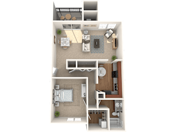 1 bed, 1 bath, 984 sqft, $1,592