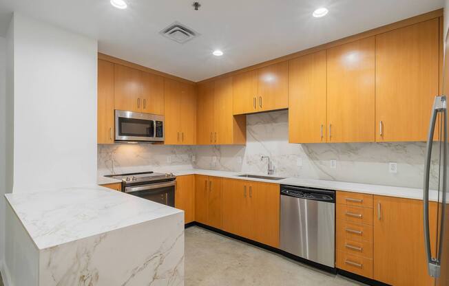 Marble countertops  and stainless steel appliances - Main 3 Downtown