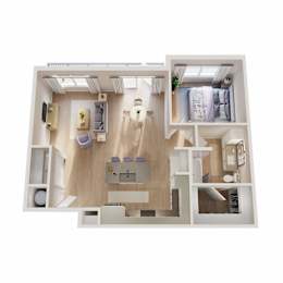 1 bed, 1 bath, 875 sqft, $1,511