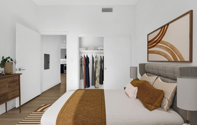 Maya Apartments unit 604 bedroom with closet