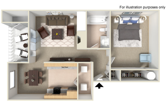 1 bed, 1 bath, 652 sqft, $1,625