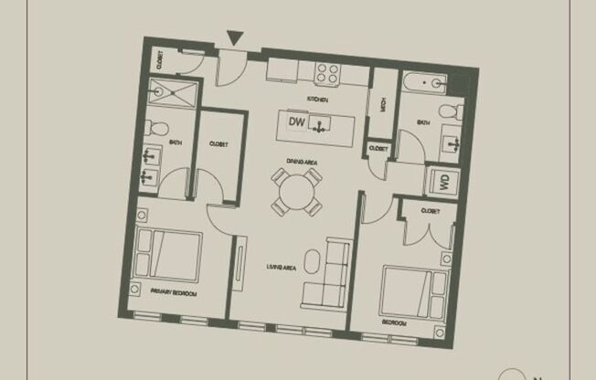 2 beds, 2 baths, 932 sqft, $4,900, Unit 603