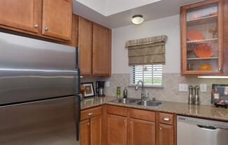 Refrigerator And Kitchen Appliances at Estancia Townhomes, Texas, 75248