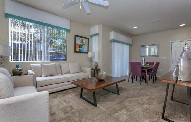 Sofa in living room at The Covington by Picerne, Las Vegas