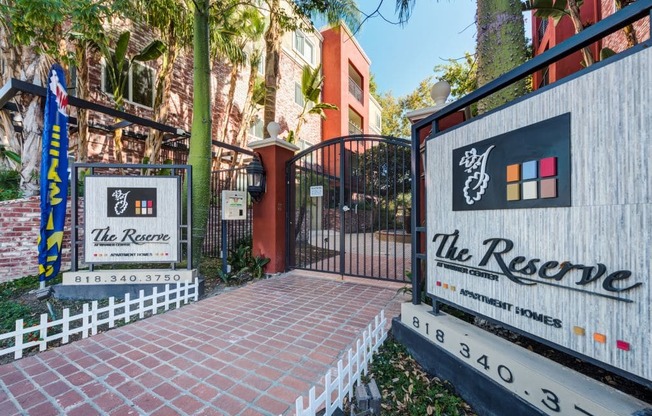 Property Entrance at The Reserve at Warner Center, Woodland Hills