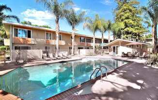 Swimming Pool With Relaxing Sundecks at Latham Court, Mountain View, California