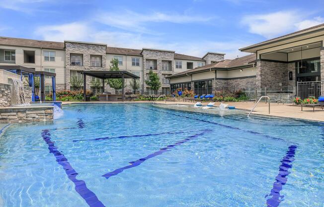 a large pool of water