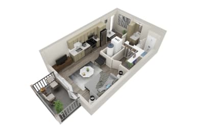 Studio, 1 bath, 443 sqft, $1,309