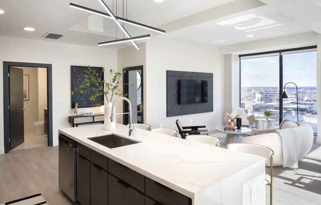 Kitchen Living Room at 220 Meridian, Indianapolis, IN 46204