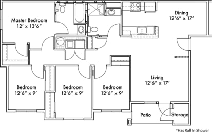 4 beds, 2 baths, 1,244 sqft, $2,734