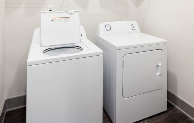 Model Interior washer and dryer laundry room