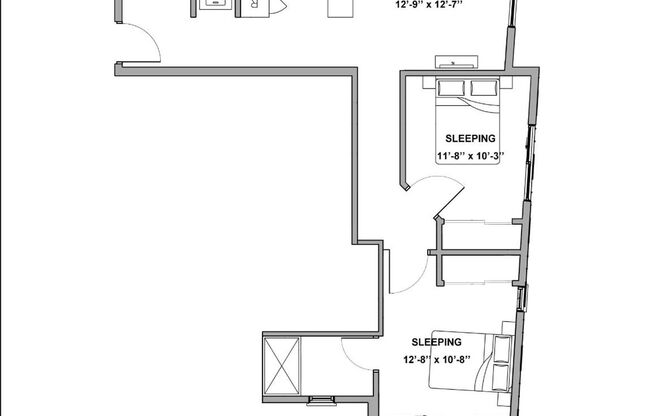 2 beds, 2 baths, 923 sqft, $2,429, Unit 511 S