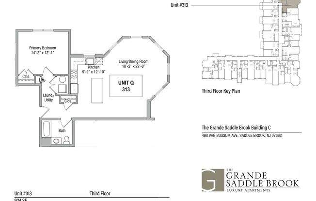 1 bed, 1 bath, 924 sqft, $2,695, Unit 313C