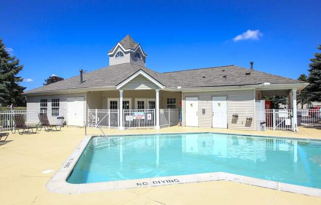 the swimming pool at our apartments