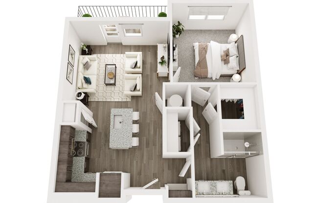1 bed, 1 bath, 720 sqft, $1,375, Unit 2112