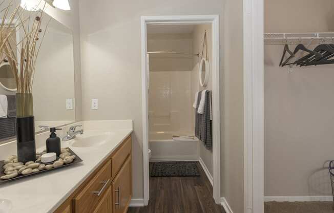 Bathroom With Bathtub at Atwood Apartments, California, 95610