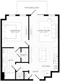 1 bed, 1 bath, 806 sqft, $2,613