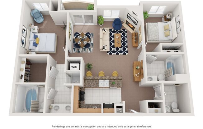 2 beds, 2.5 baths, 1,207 sqft, $3,100, Unit 8714-200