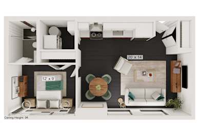 1 bed, 1 bath, 571 sqft, $1,453
