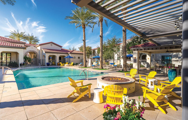 Almeria at Ocotillo apartments exterior pool