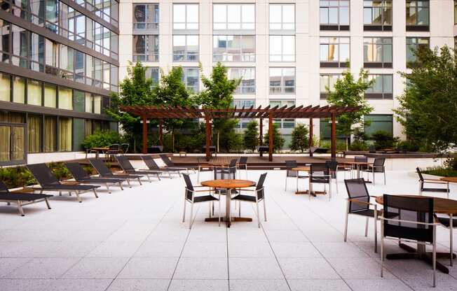 Courtyard Garden by Mathews Nielson, at The Ashley Apartments, New York, 10069